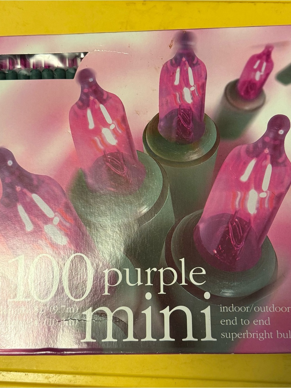 Purple Mini String Lights - 100 Count Indoor/Outdoor
